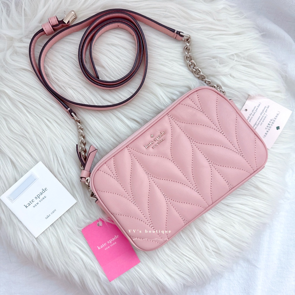 Nwt Kate Spade Briar Lane Quilted Kendall Leather Rosy Cheeks Pink Wlru5492 Rare